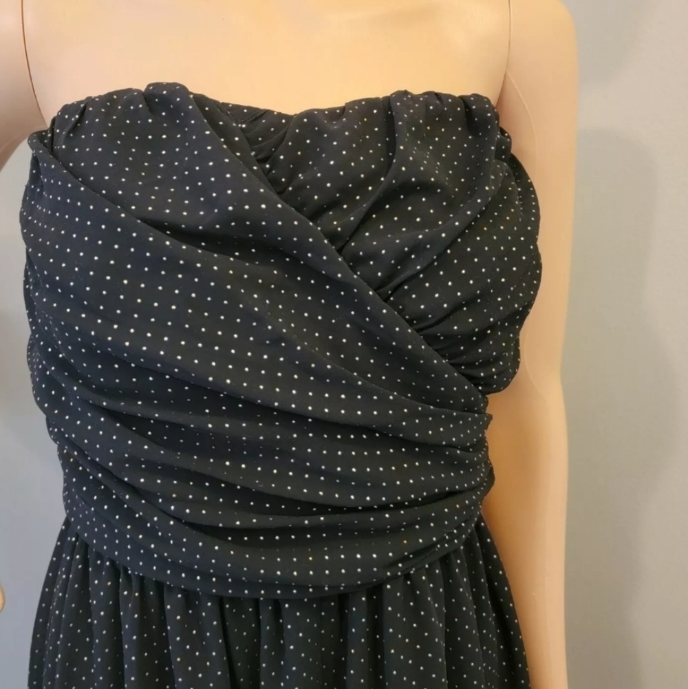 Lane Bryant Polka Dot Black and Gold Dress Size 28 - Picture 2 of 6